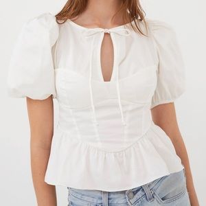 For Love & Lemons Jocelyn Top S / White
